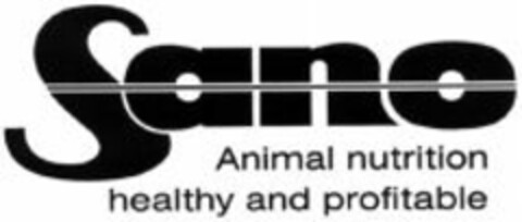 Sano Animal nutrition healthy and profitable Logo (WIPO, 12.05.2008)