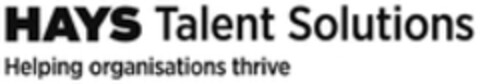 HAYS Talent Solutions Helping organisations thrive Logo (WIPO, 02/07/2020)