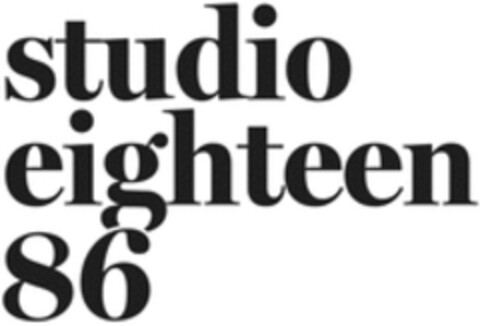 studio eighteen 86 Logo (WIPO, 01/28/2020)