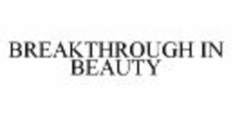 BREAKTHROUGH IN BEAUTY Logo (WIPO, 18.02.2009)