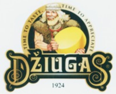 DZIUGAS 1924 TIME TO TASTE, TIME TO APPRECIATE Logo (WIPO, 19.07.2013)