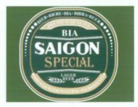 BIA SAIGON SPECIAL LAGER BEER Logo (WIPO, 21.07.2005)