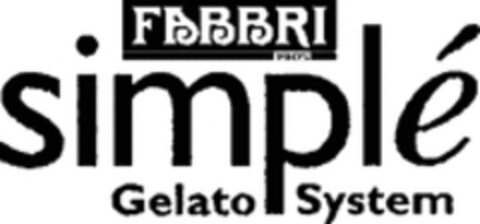 FABBRI 1905 simplé Gelato System Logo (WIPO, 09.05.2008)