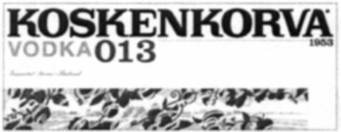 KOSKENKORVA 1953 VODKA013 Logo (WIPO, 07/10/2007)