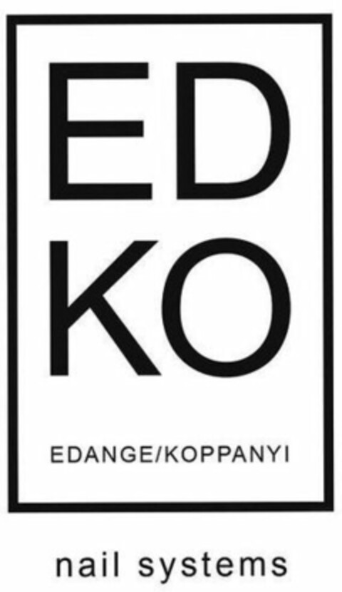 ED KO EDANGE/KOPPANYI nail systems Logo (WIPO, 10/26/2017)