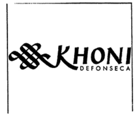 KHONI DEFONSECA Logo (WIPO, 05/30/2007)