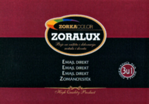 ZORKACOLOR ZORALUX Logo (WIPO, 11.03.2010)