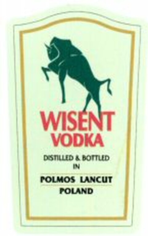 WISENT VODKA DISTILLED & BOTTLED IN POLMOS LANCUT POLAND Logo (WIPO, 15.05.2008)