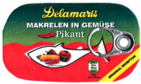 Delamaris 1879 MAKRELEN IN GEMÜSE Pikant Logo (WIPO, 10/05/2016)