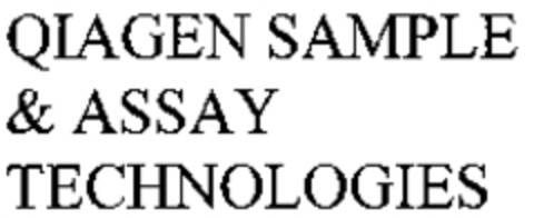 QIAGEN SAMPLE & ASSAY TECHNOLOGIES Logo (WIPO, 10.10.2006)