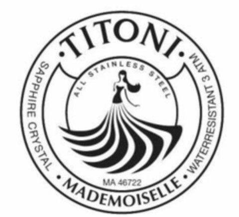 TITONI SAPPHIRE CRYSTAL MADEMOISELLE WATERRESISTANT 3 ATM ALL STAINLESS STEEL MA 46722 Logo (WIPO, 17.03.2011)