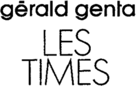 gérald genta LES TIMES Logo (WIPO, 30.03.1984)