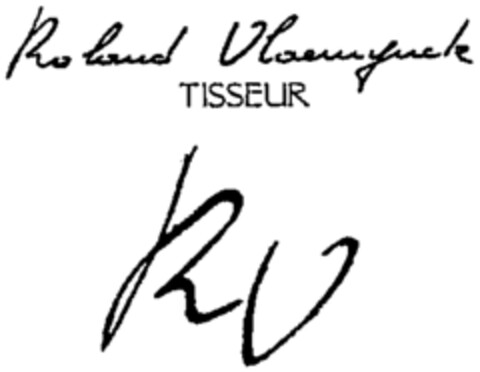 Roland Vlaemynck TISSEUR RV Logo (WIPO, 03.07.1990)