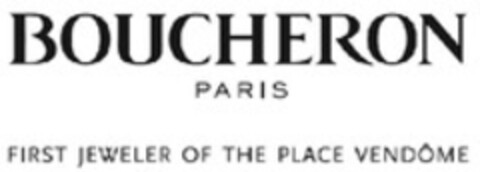 BOUCHERON PARIS FIRST JEWELER OF THE PLACE VENDÔME Logo (WIPO, 12/04/2013)