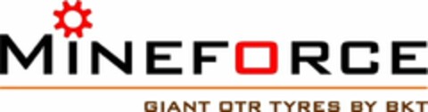 MINEFORCE GIANT OTR TYRES BY BKT Logo (WIPO, 24.02.2009)
