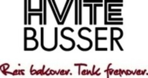 HVITE BUSSER Reis bakover. Tenk fremover. Logo (WIPO, 04.09.2017)