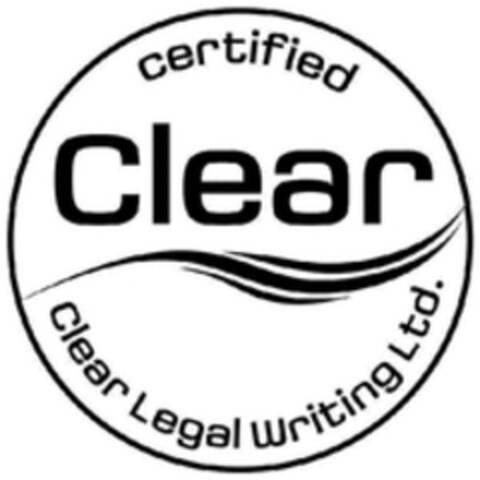 Clear certified Clear Legal Writing ltd. Logo (WIPO, 08/04/2017)