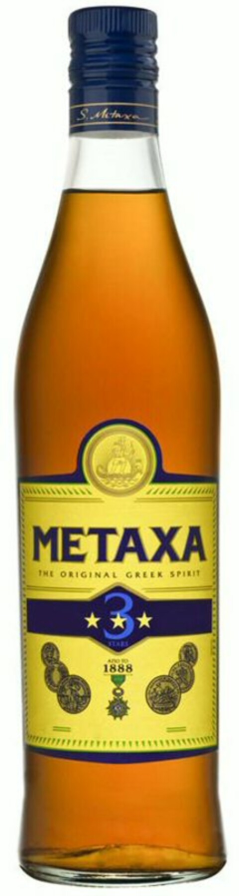 METAXA 3 THE ORIGINAL GREEK SPIRIT 1888 Logo (WIPO, 16.08.2010)