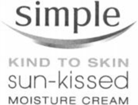 simple KIND TO SKIN sun-kissed MOISTURE CREAM Logo (WIPO, 04/26/2011)