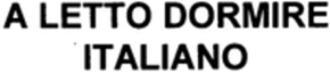 A LETTO DORMIRE ITALIANO Logo (WIPO, 05.08.2014)