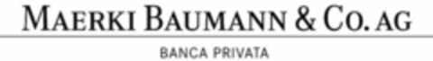 MAERKI BAUMANN & CO. AG BANCA PRIVATA Logo (WIPO, 21.08.2009)