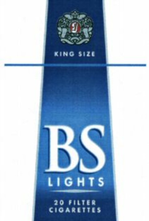 BS LIGHTS KING SIZE 20 FILTER CIGARETTES Logo (WIPO, 29.03.2002)