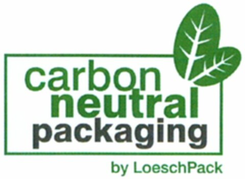 carbon neutral packaging by LoeschPack Logo (WIPO, 19.12.2011)