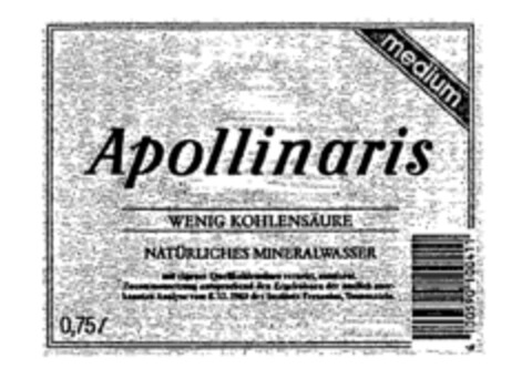 Apollinaris Logo (WIPO, 07/19/1991)