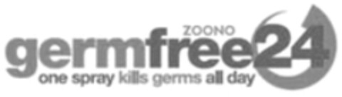 ZOONO germfree24 one spray kills germs all day Logo (WIPO, 17.01.2019)