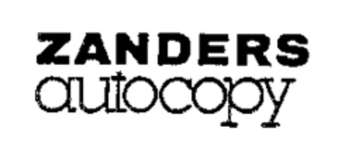 ZANDERS autocopy Logo (WIPO, 23.01.1991)