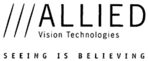 ALLIED Vision Technologies SEEING IS BELIEVING Logo (WIPO, 12.02.2008)