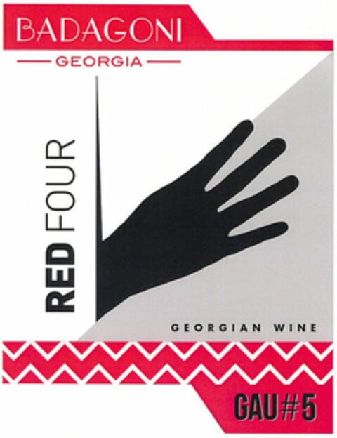 BADAGONI GEORGIA GEORGIAN WINE RED FOUR GAU#5 Logo (WIPO, 06.12.2016)