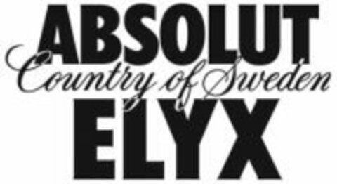 ABSOLUT ELYX Country of Sweden Logo (WIPO, 12/02/2010)