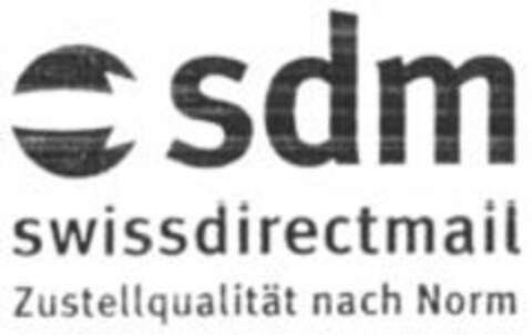 sdm swissdirectmail Zustellqualität nach Norm Logo (WIPO, 02.04.2003)