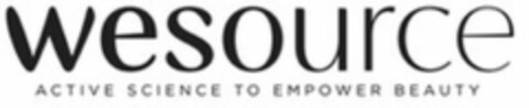 wesource ACTIVE SCIENCE TO EMPOWER BEAUTY Logo (WIPO, 22.03.2018)