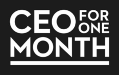 CEO FOR ONE MONTH Logo (WIPO, 10/11/2017)