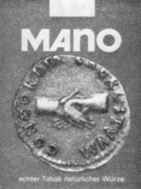MANO echter Tabak natürlicher Würze Logo (WIPO, 05/29/1978)
