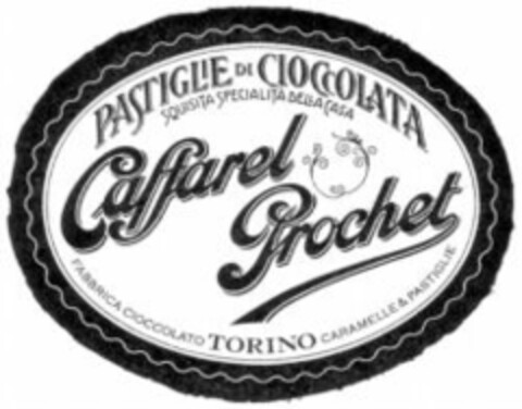 PASTIGLIE DE CIOCCOLATA SQUISITA SPECIALITA DELLA CASA Caffarel Prochet Logo (WIPO, 07/04/1978)