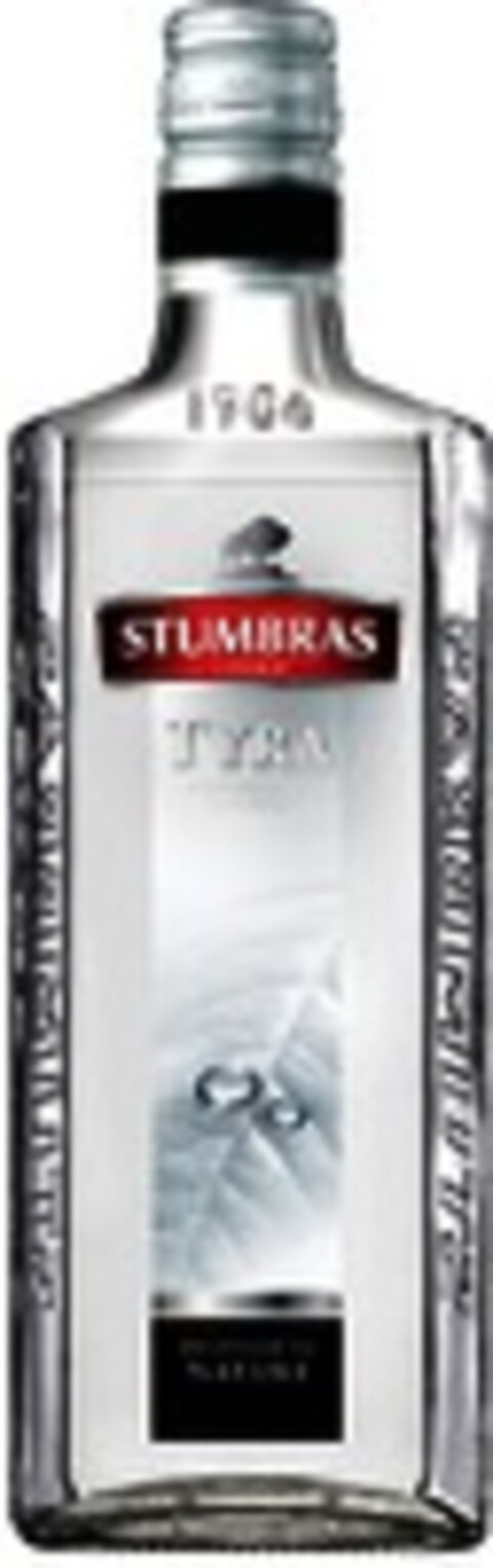 TYRA 1906 STUMBRAS VODKA EVERY PERFECTLY PURE DROP DEVOTION TO NATURE Logo (WIPO, 10.07.2019)
