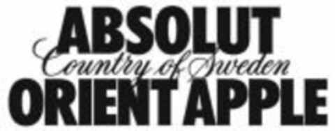 ABSOLUT ORIENT APPLE Country of Sweden Logo (WIPO, 14.03.2011)