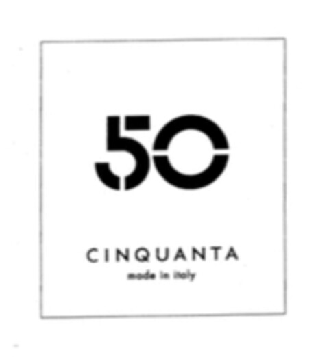 50 CINQUANTA made in italy Logo (WIPO, 03/21/2018)