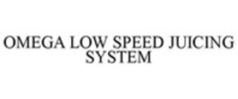 OMEGA LOW SPEED JUICING SYSTEM Logo (WIPO, 15.04.2014)