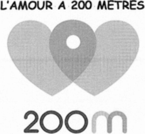 L'AMOUR A 200 METRES 200m Logo (WIPO, 06.12.2019)