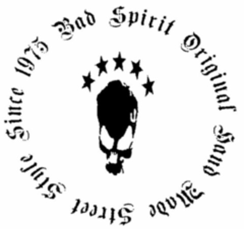 Bad Spirit Original Hand Made Street Style Since 1975 Logo (WIPO, 03.10.2008)
