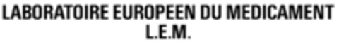LABORATOIRE EUROPEEN DU MEDICAMENT L.E.M. Logo (WIPO, 07.10.1970)