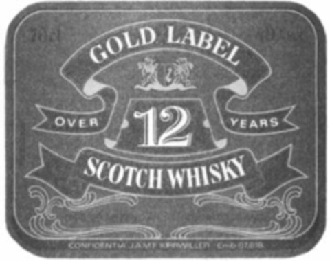 GOLD LABEL SCOTCH WHISKY Logo (WIPO, 27.06.1980)
