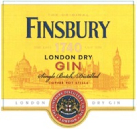FINSBURY LONDON DRY GIN Single Batch Distilled Logo (WIPO, 19.10.2021)