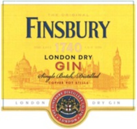 FINSBURY LONDON DRY GIN Single Batch Distilled Logo (WIPO, 10/19/2021)