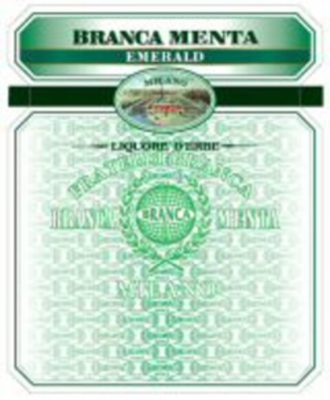 BRANCA MENTA EMERALD MILANO FRATELLI BRANCA Logo (WIPO, 04/07/2008)