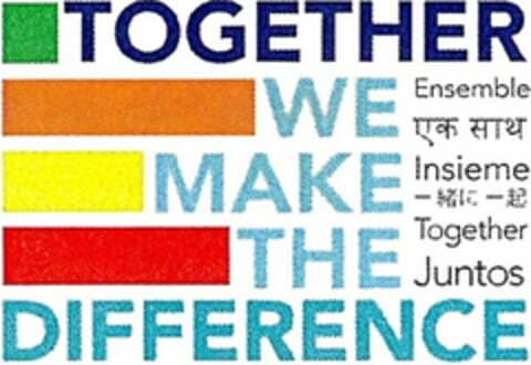 TOGETHER WE MAKE THE DIFFERENCE Ensemble Insieme Together Juntos Logo (WIPO, 03/21/2016)